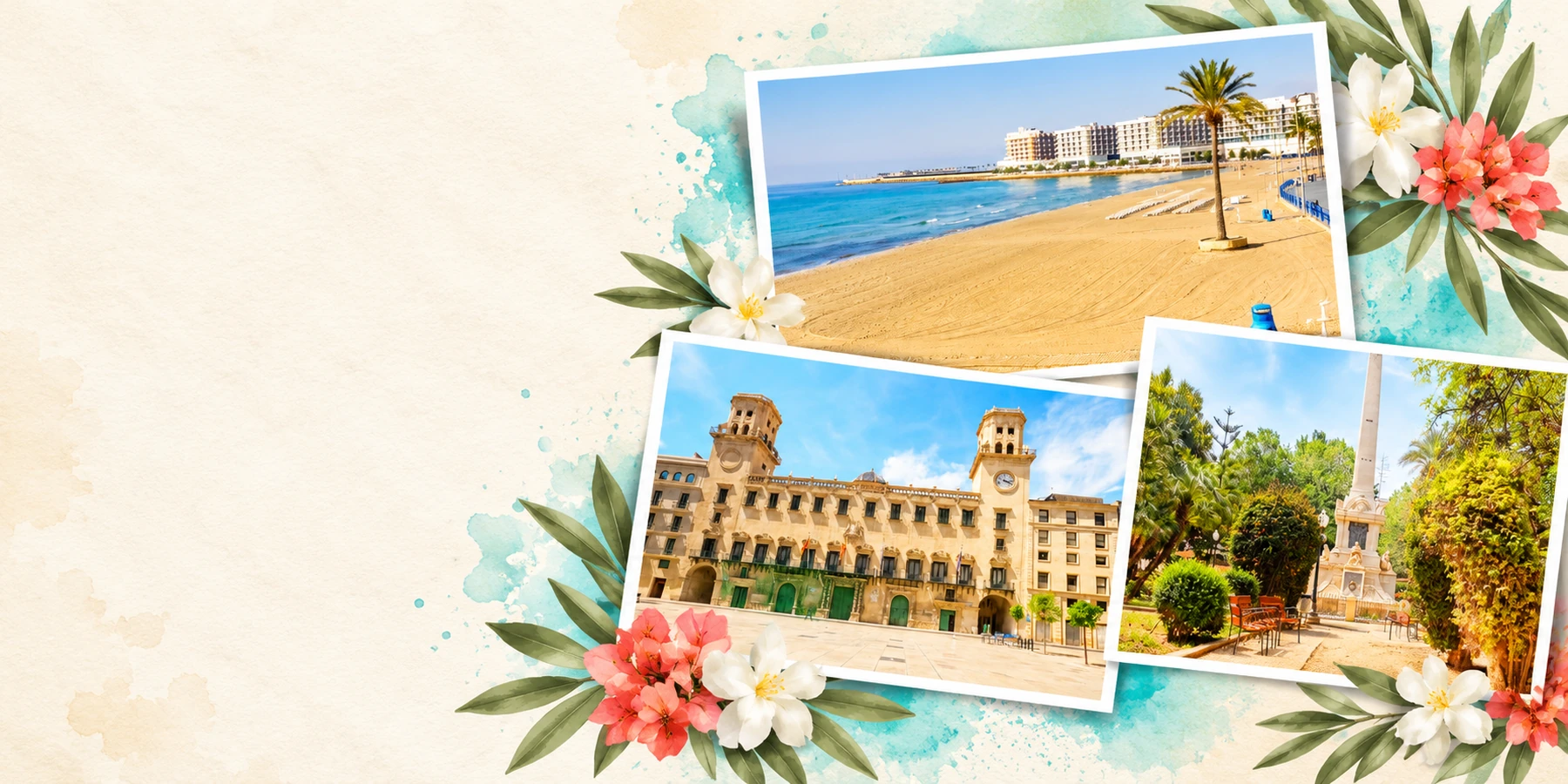 Cartes postales d’Alicante composées avec nos photos