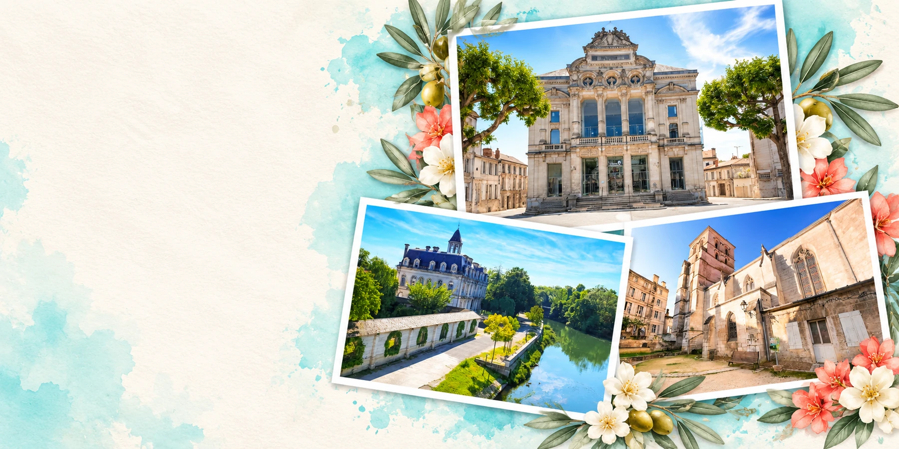 Cartes postales d’Angoulême composées avec nos photos