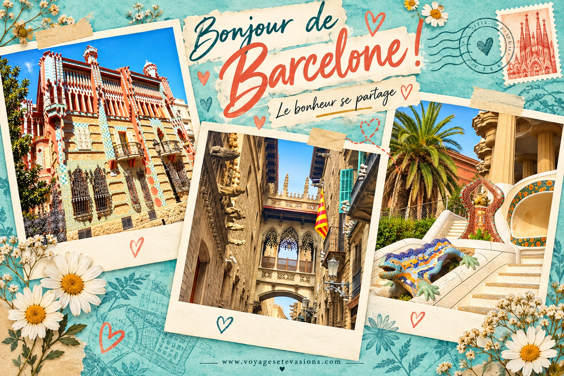 Bonjour de Barcelone ! : carte postale de Barcelone