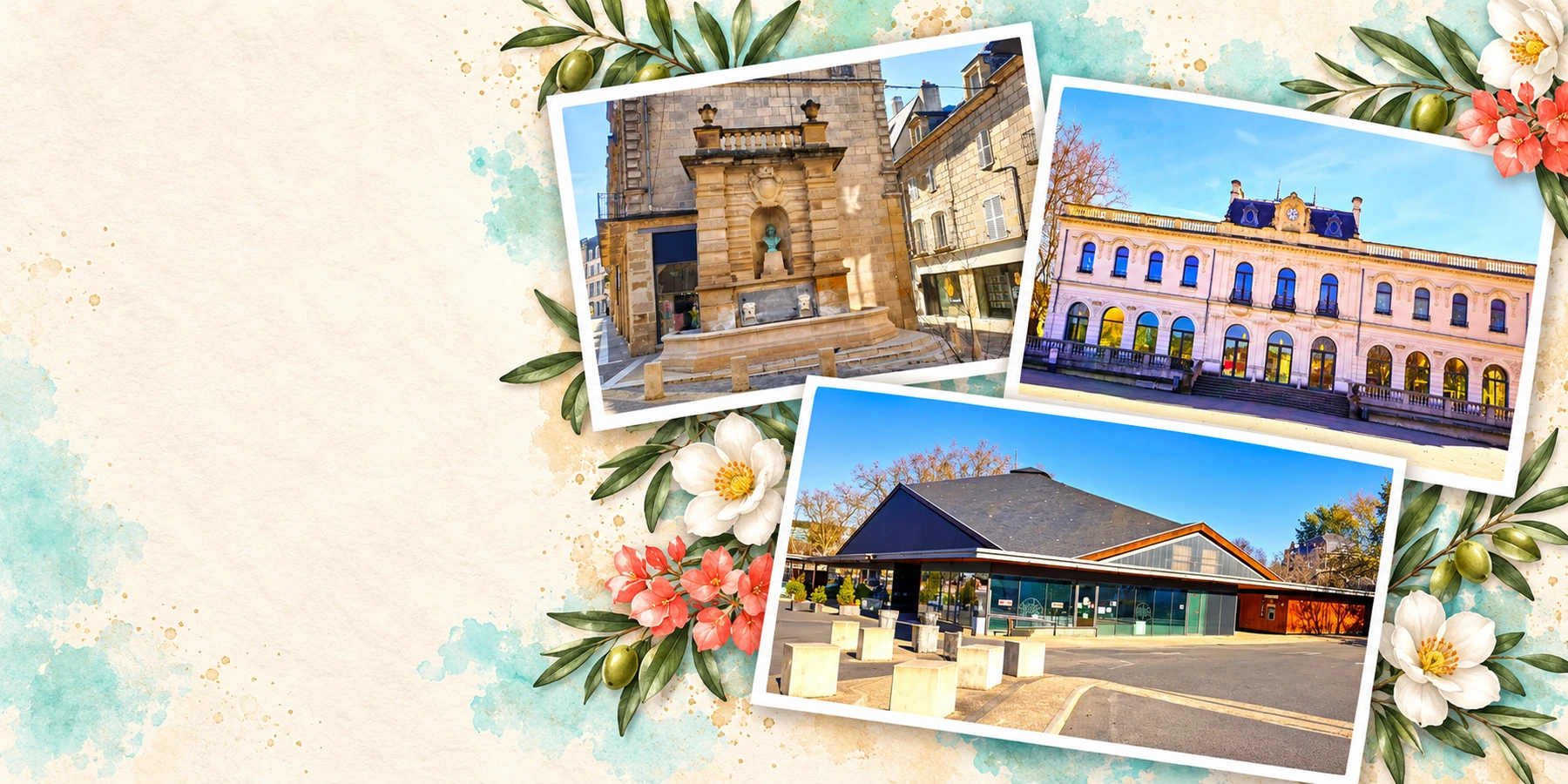 Cartes postales de Brive-la-Gaillarde composées avec nos photos