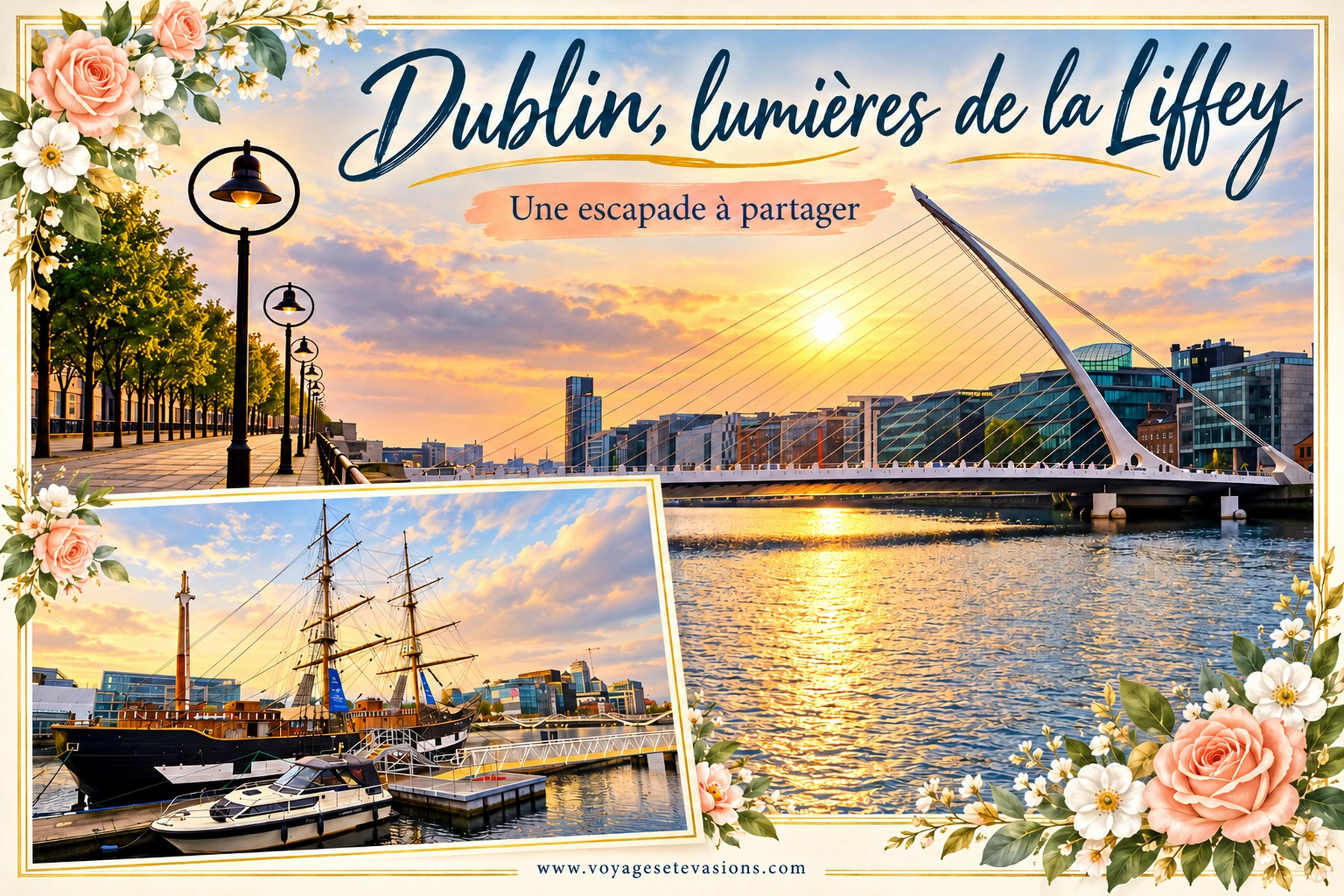 Dublin, lumières de la Liffey