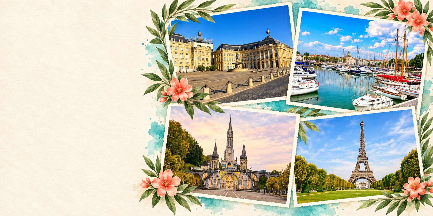 Cartes postales de France composées avec nos photos