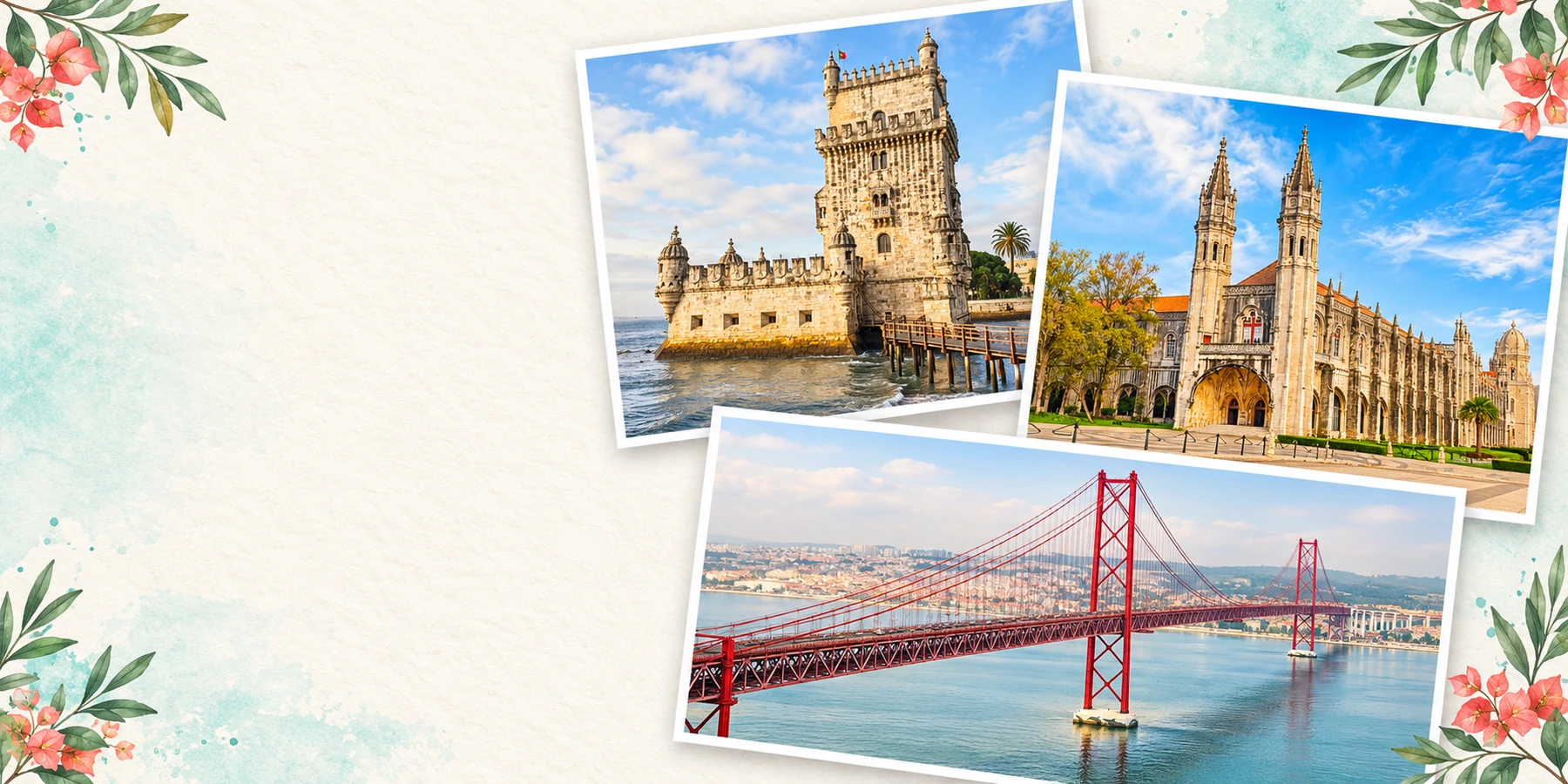 Cartes postales de Lisbonne créées avec nos photos