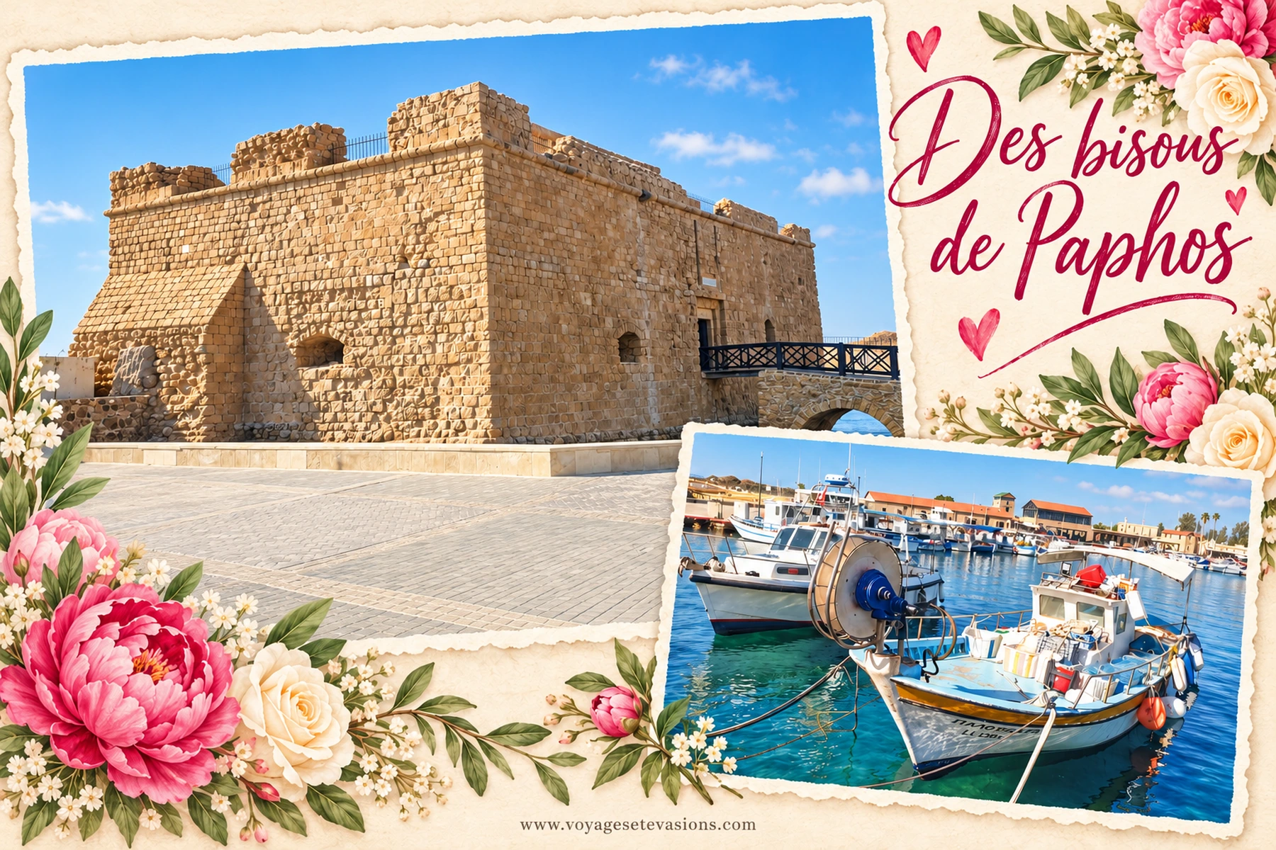 Une jolie carte de Paphos à personnaliser