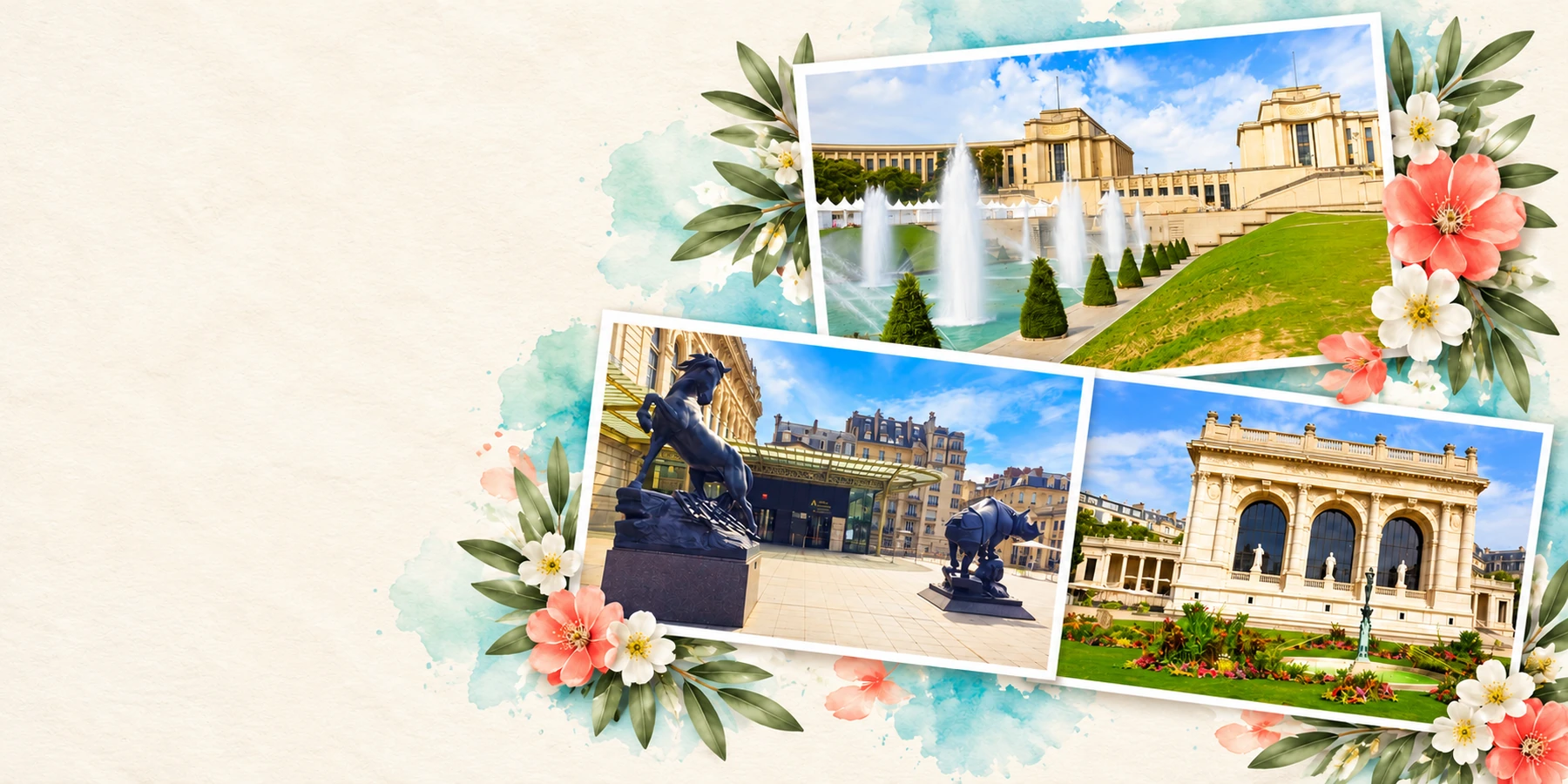 Cartes postales de Paris composées avec nos photos