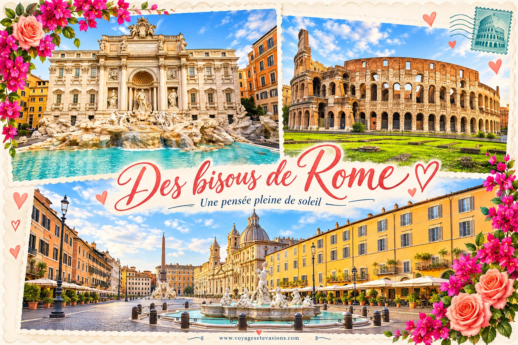 Une jolie carte de Rome à personnaliser