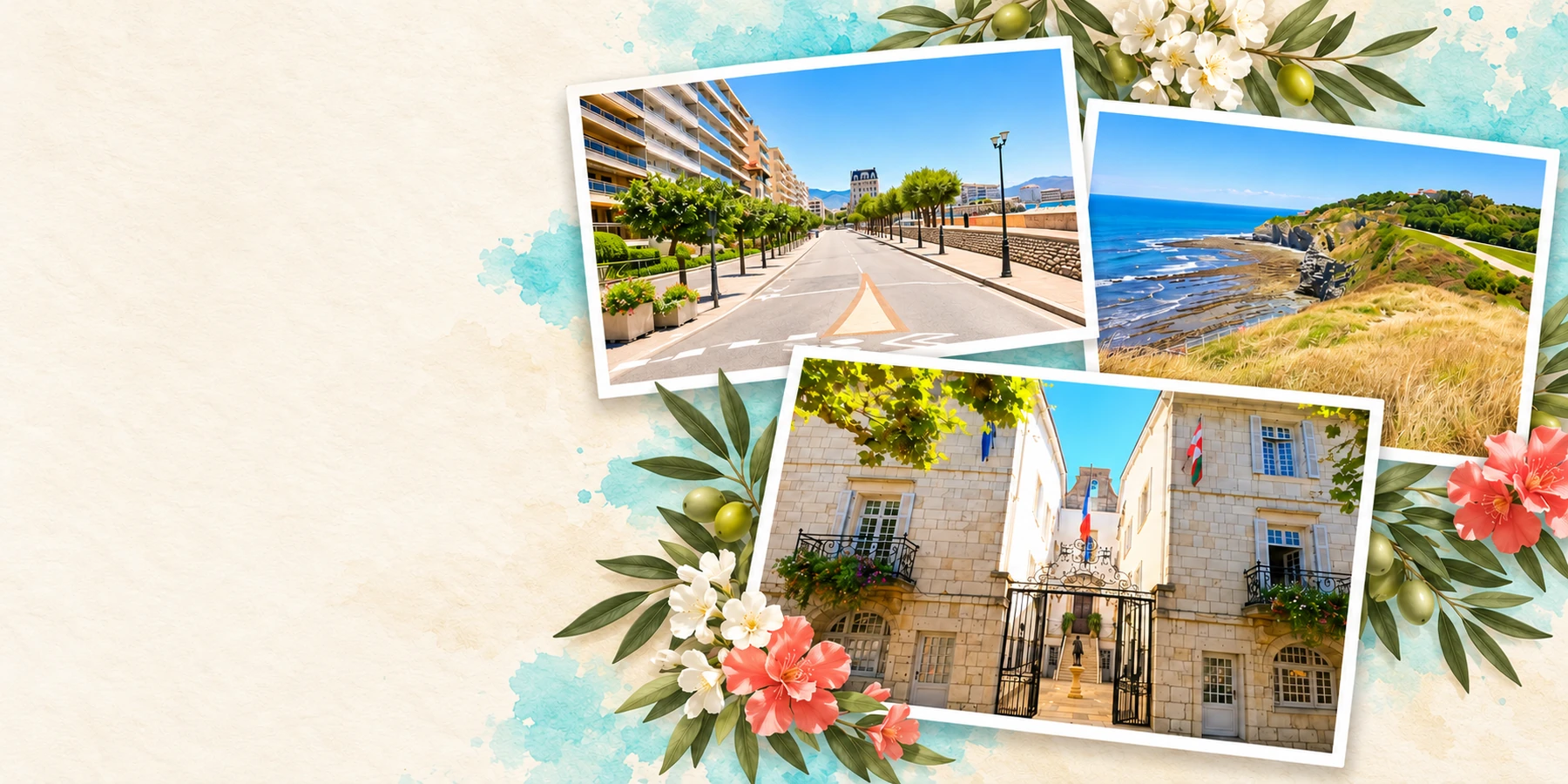 Cartes postales de Saint-Jean-de-Luz composées avec nos photos