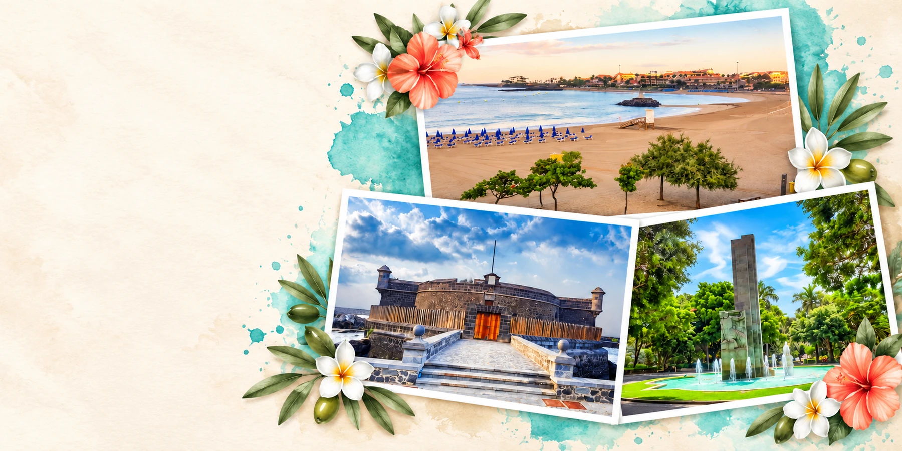 Cartes postales de Tenerife composées avec nos photos