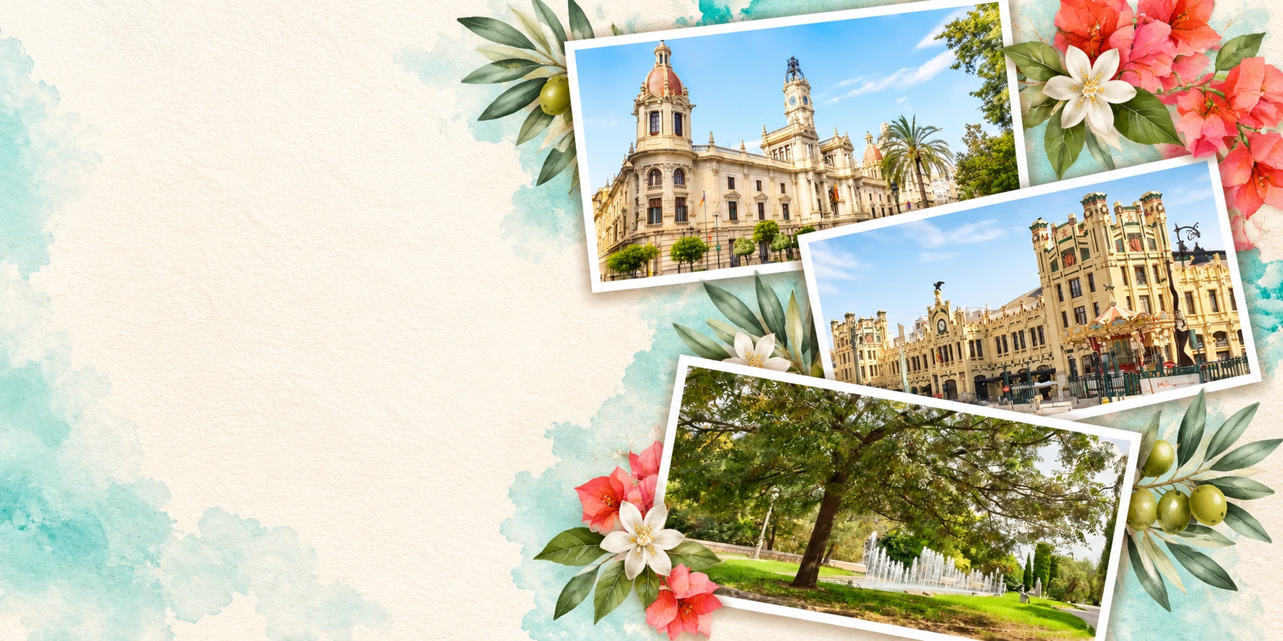 Cartes postales de Valence composées avec nos photos