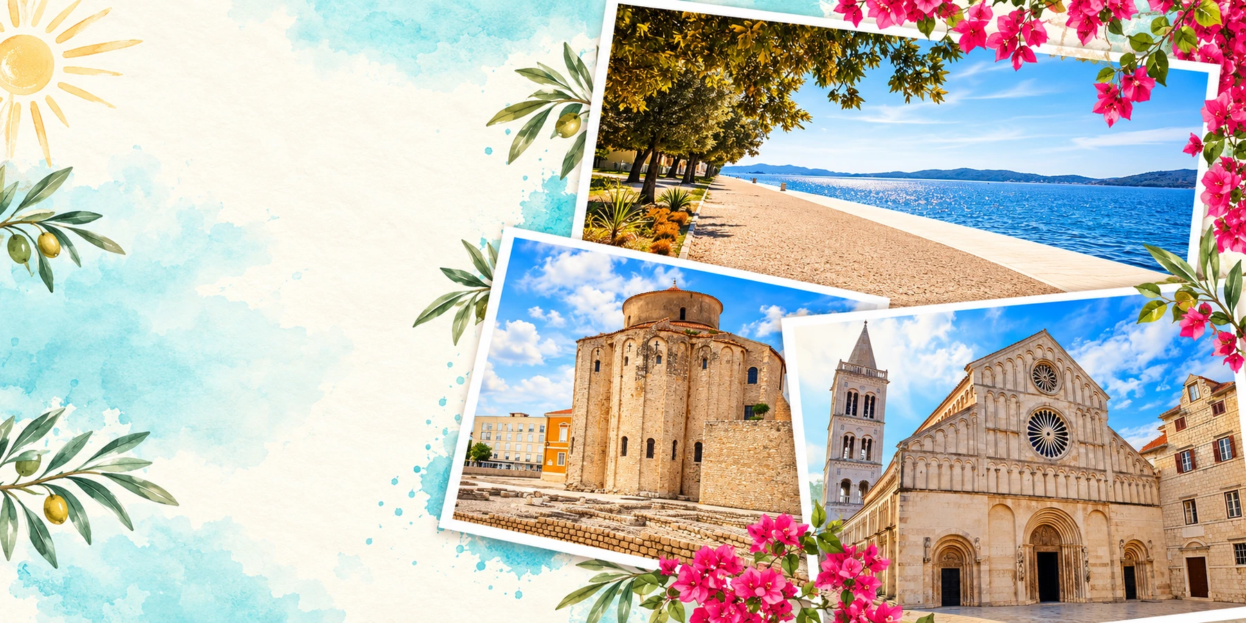 Cartes postales créées avec nos photos de Zadar à Croatie