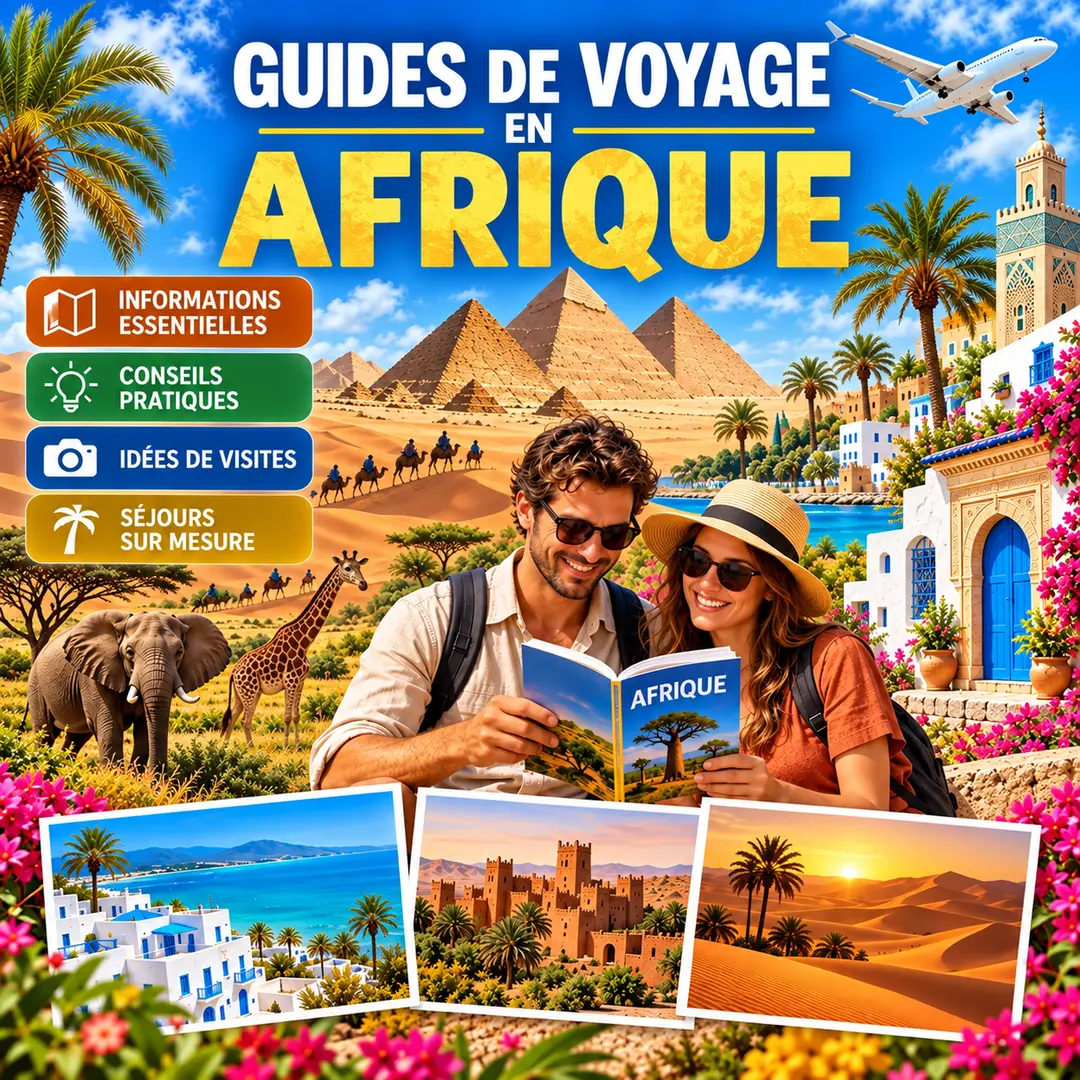 Affiche des guides de voyage en Afrique