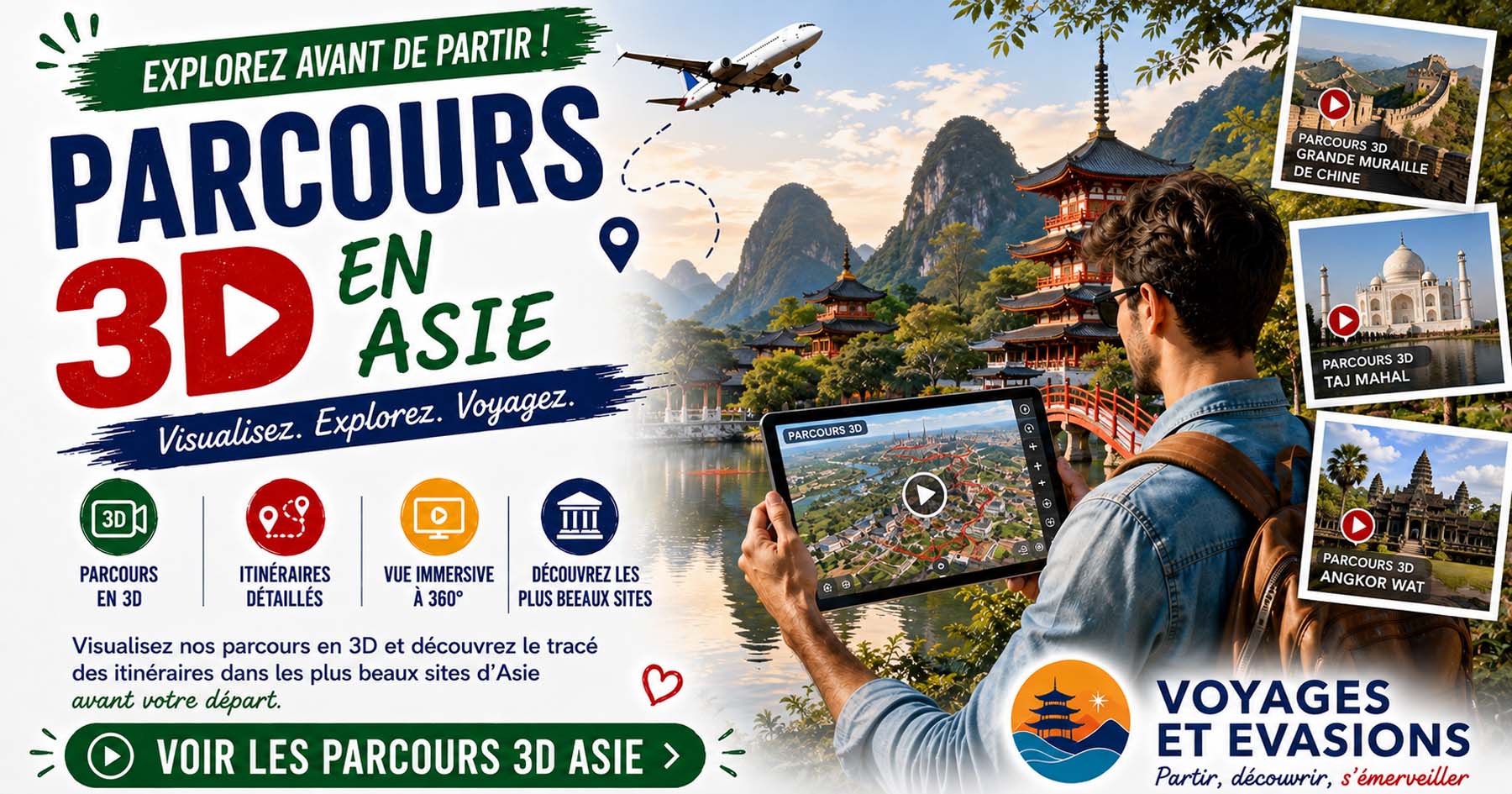 vidéos parcours des villes d'Asie