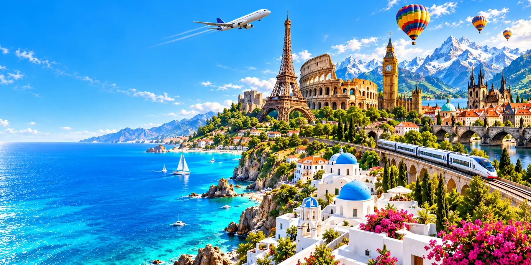 Panorama lumineux des plus belles destinations européennes