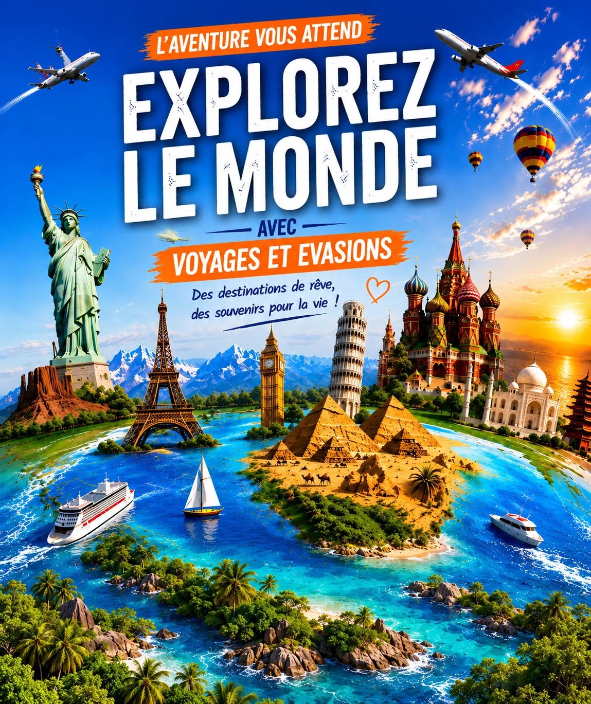 Explorez le monde à travers ses destinations emblématiques
