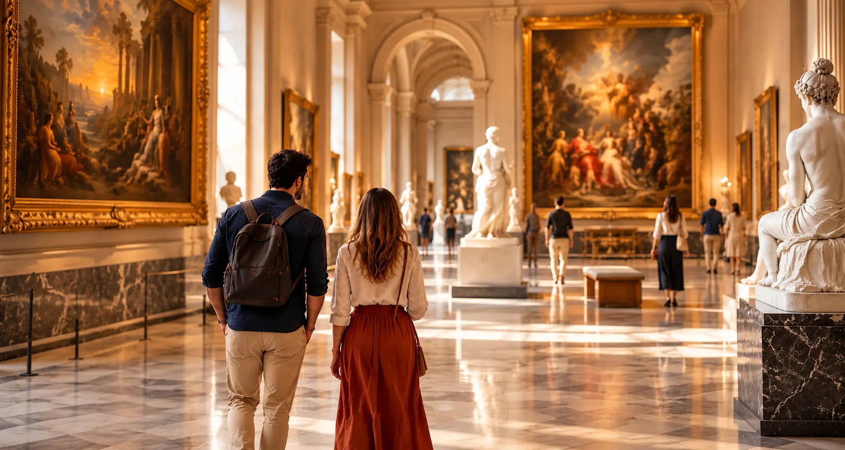 Illustration d’ambiance : visite dans un musée