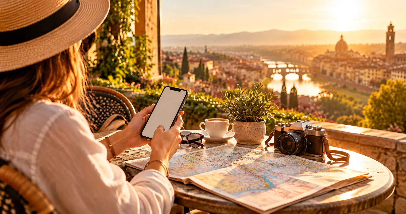 Illustration d’ambiance : outils pour préparer un voyage