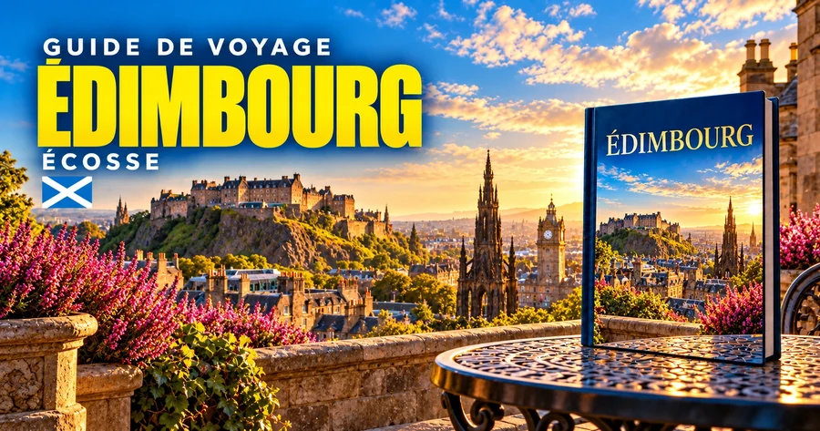 Couverture illustrée du guide d’Édimbourg, Écosse
