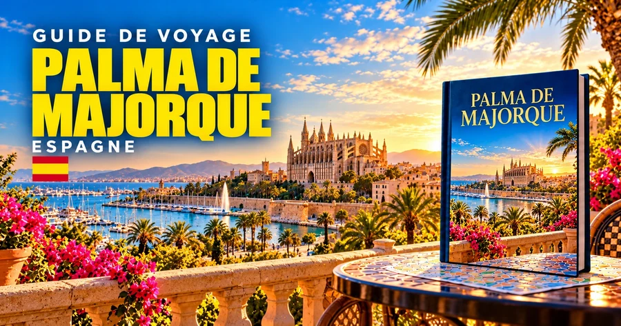 Couverture illustrée du guide de Palma de Majorque, Espagne