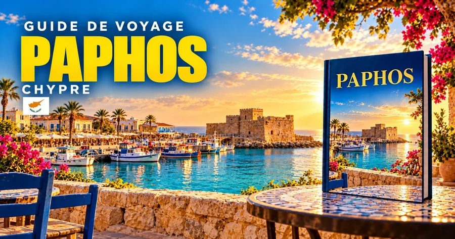 Couverture illustrée du guide de Paphos, Chypre