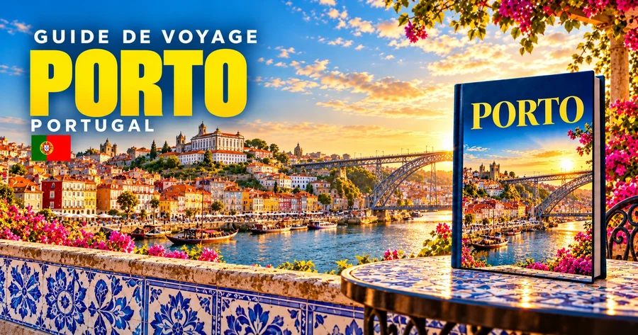 Couverture illustrée du guide de Porto, Portugal