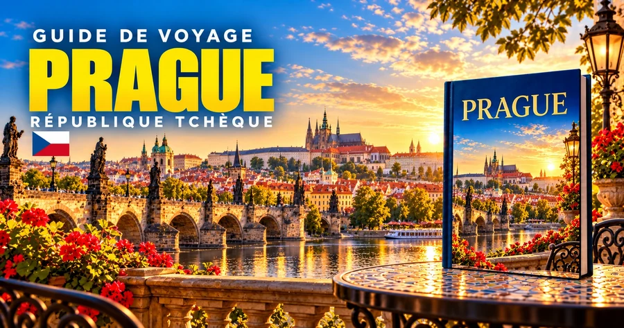 Couverture illustrée du guide de Prague, Tchéquie