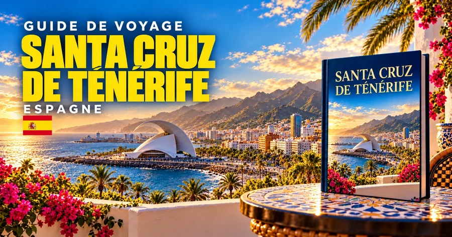Couverture illustrée du guide de Santa Cruz de Ténérife, Espagne