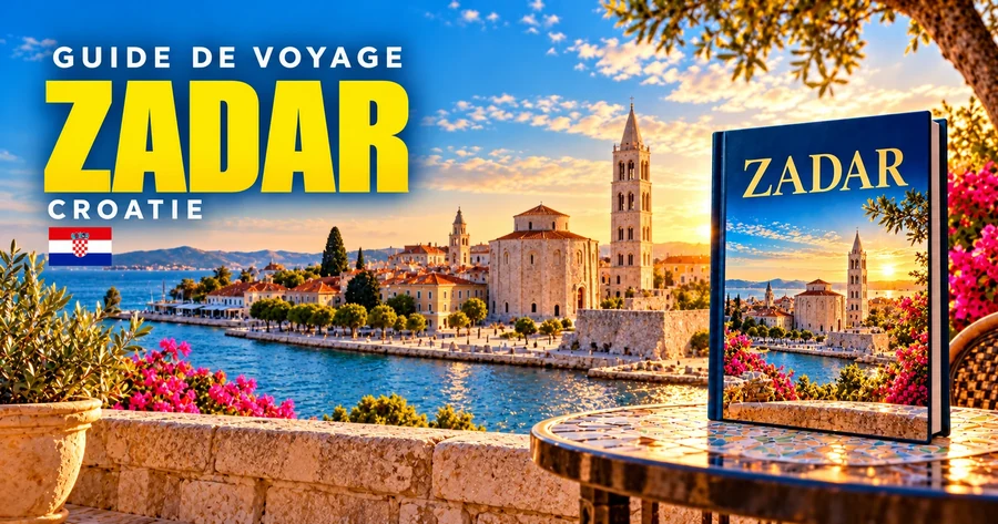 Couverture illustrée du guide de Zadar, Croatie