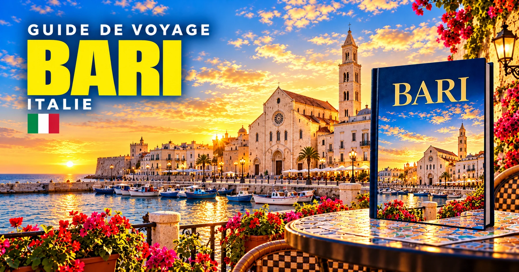 Bari, Italie — couverture illustrée du guide