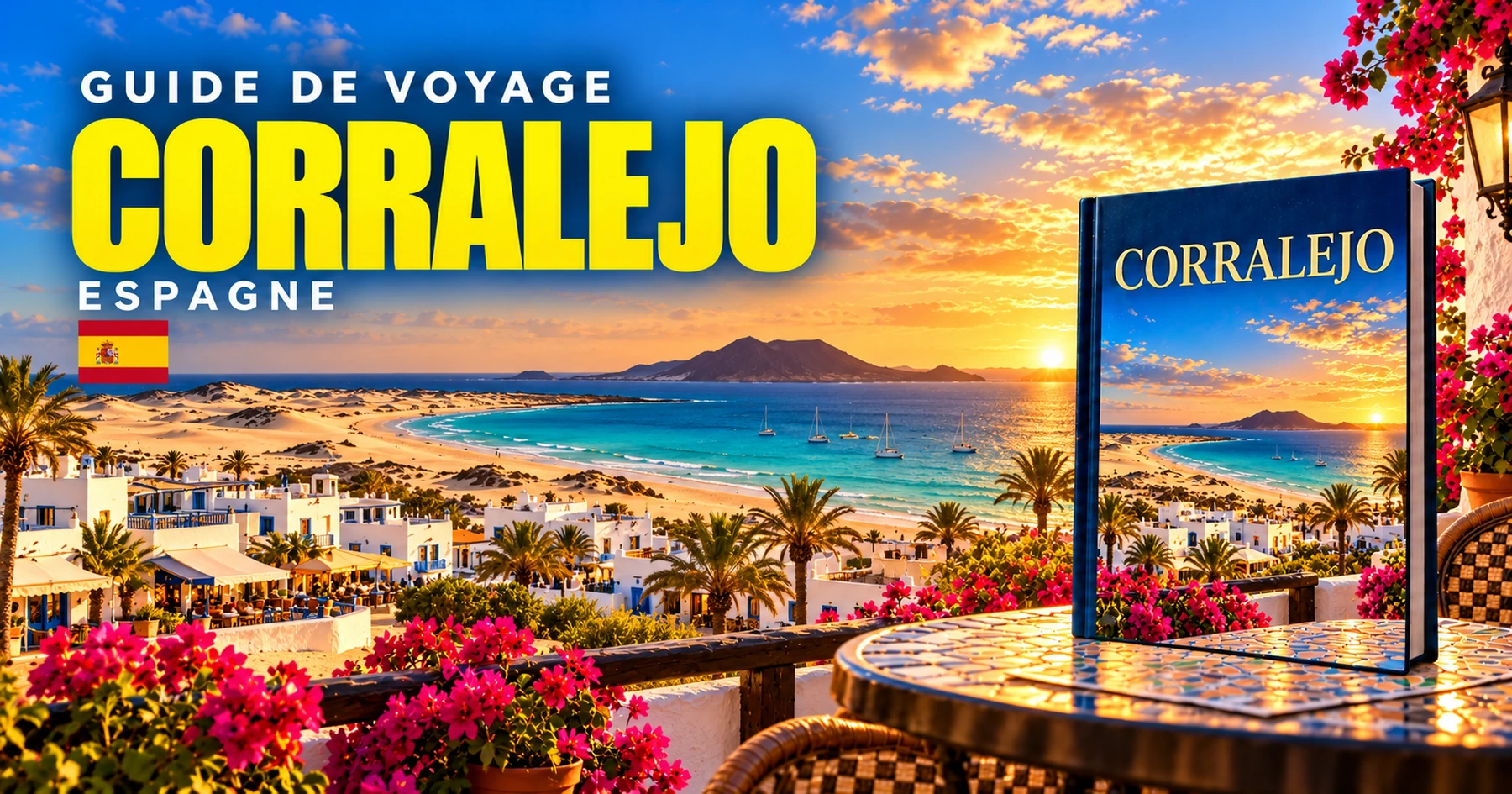 Corralejo, Espagne — couverture illustrée du guide