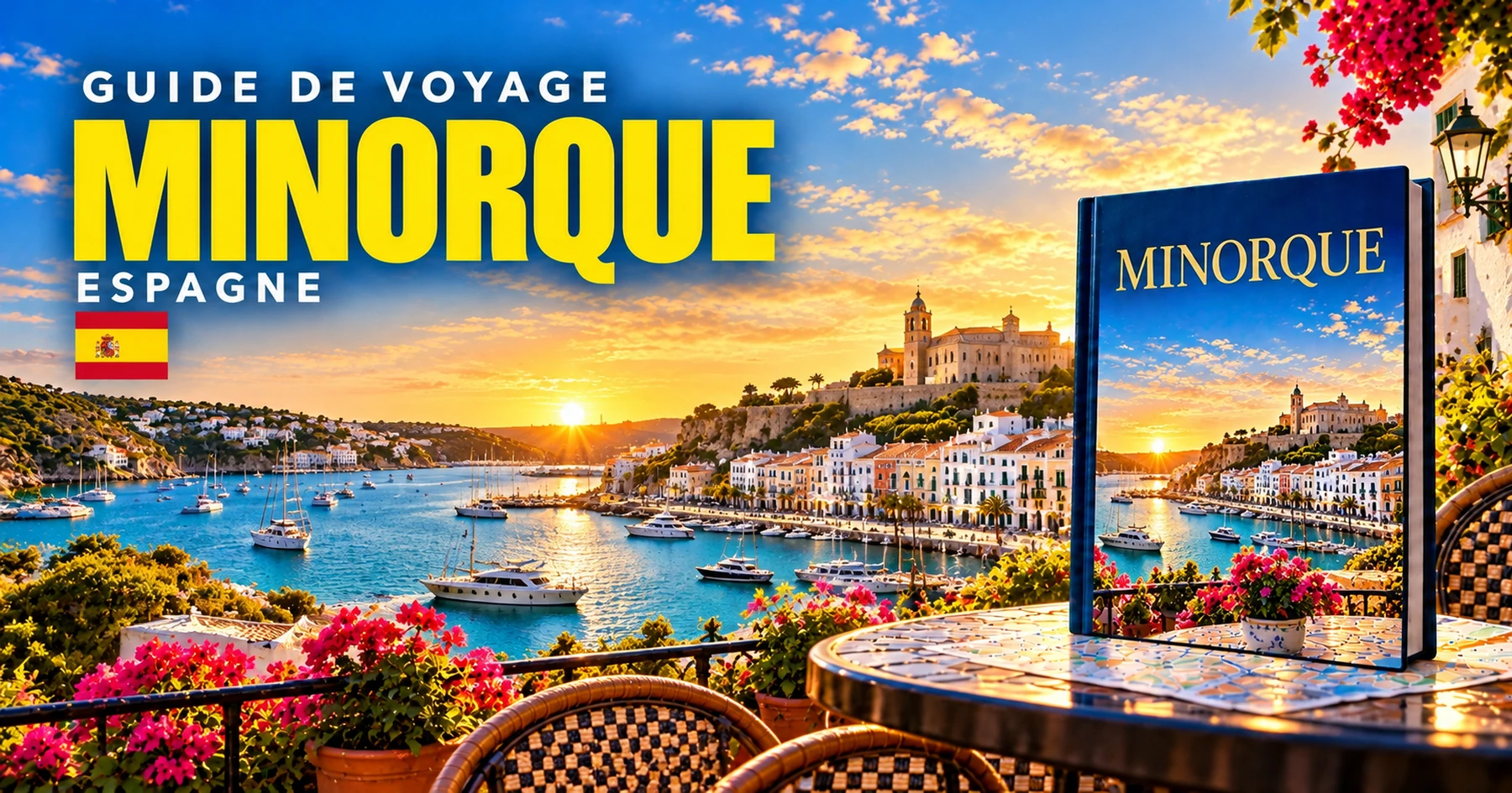 Minorque, Espagne — couverture illustrée du guide