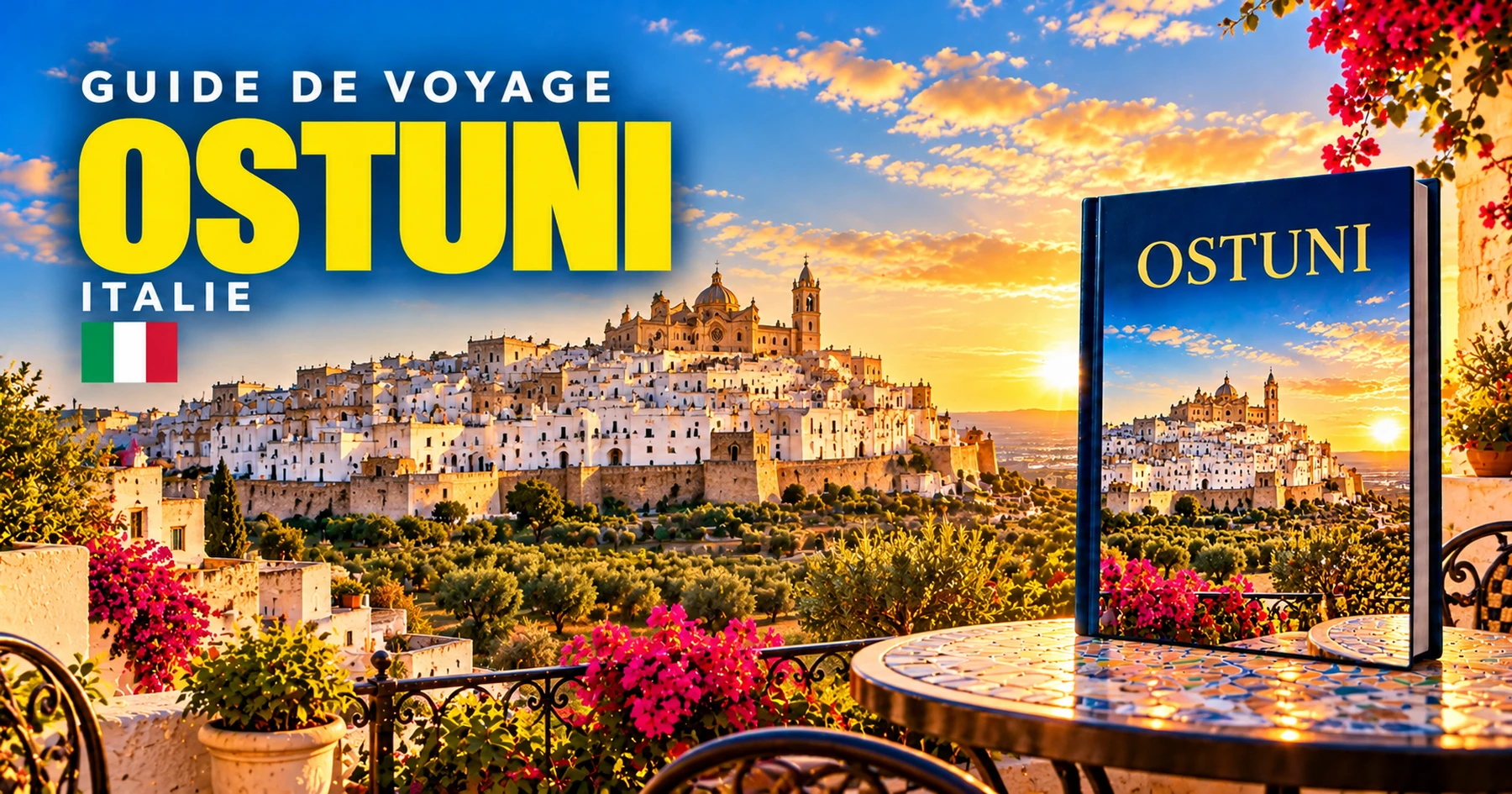 Ostuni, Italie — couverture illustrée du guide