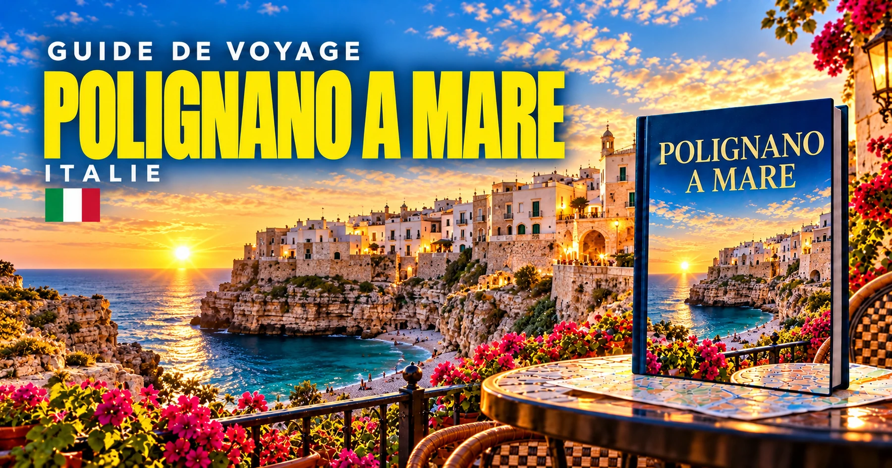 Polignano a Mare, Italie — couverture illustrée du guide