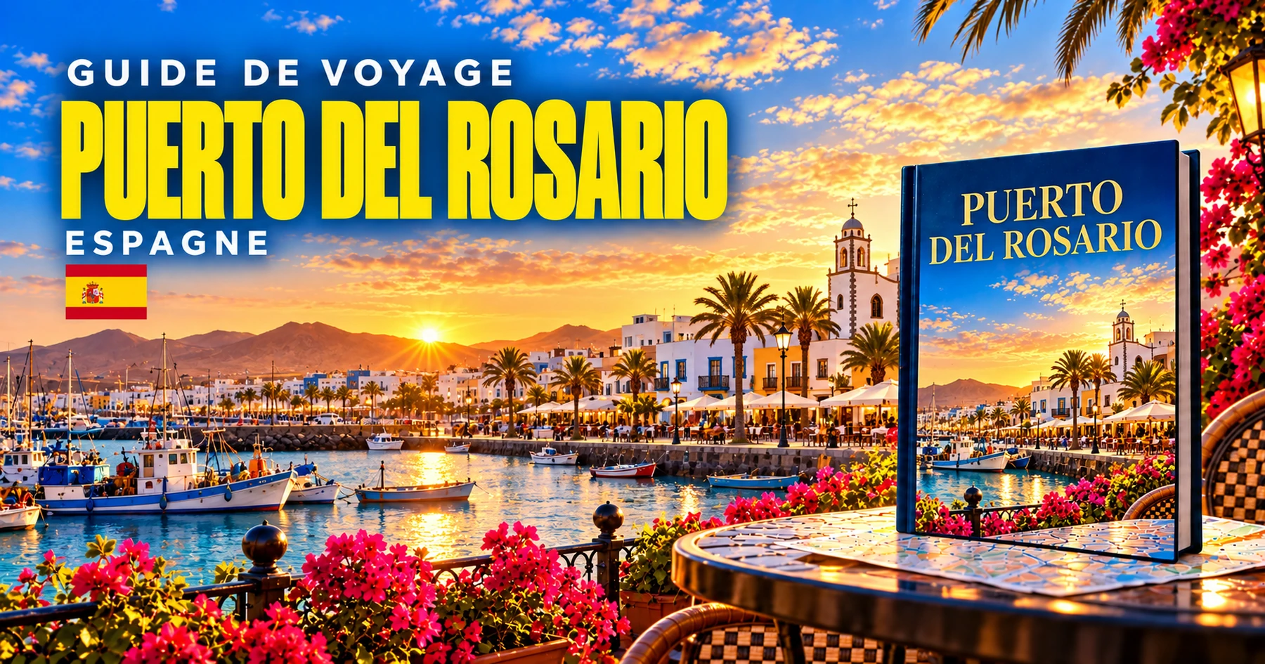 Puerto del Rosario, Espagne — couverture illustrée du guide