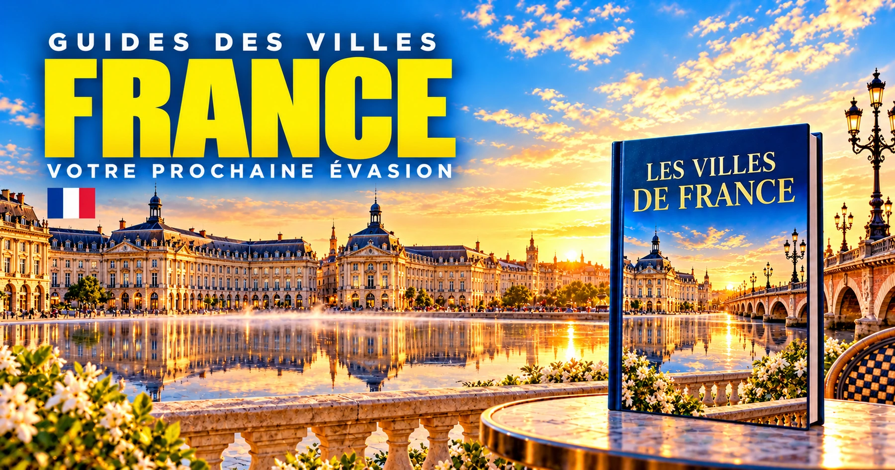 Couverture illustrée des guides de villes en France
