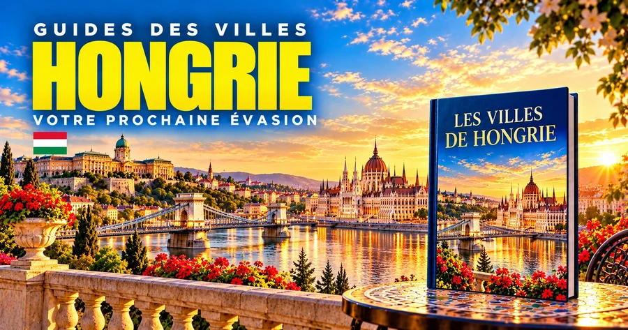 Couverture illustrée des guides de villes en Hongrie