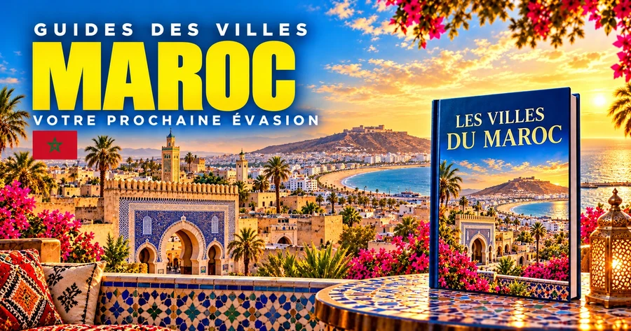 Couverture illustrée des guides de villes au Maroc