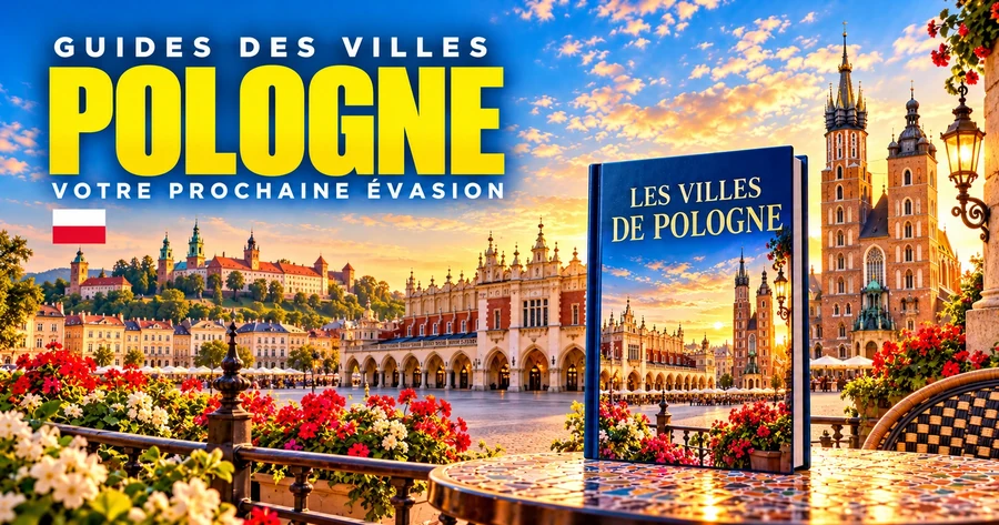 Couverture illustrée des guides de villes en Pologne