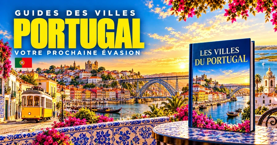Couverture illustrée des guides de villes au Portugal