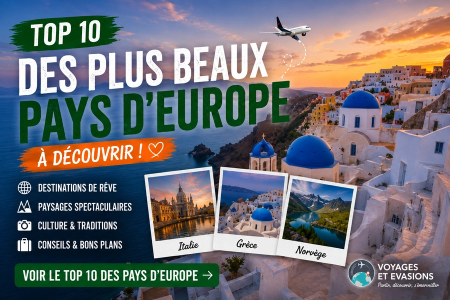Top 10 des plus beaux pays d’Europe avec l’Italie, la Grèce et la Norvège