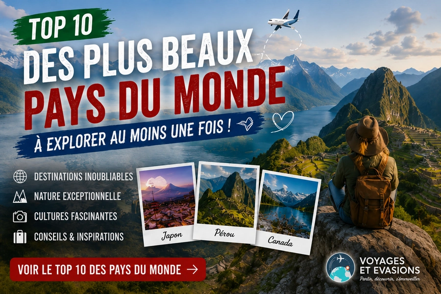 Top 10 des plus beaux pays du monde avec le Pérou, le Japon et le Canada