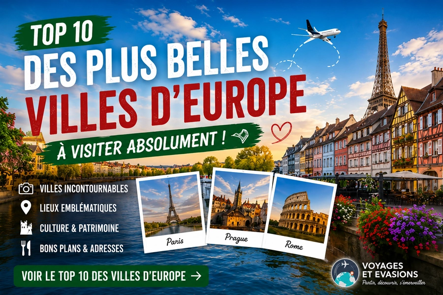 Top 10 des plus belles villes d’Europe avec Paris, Prague et Rome