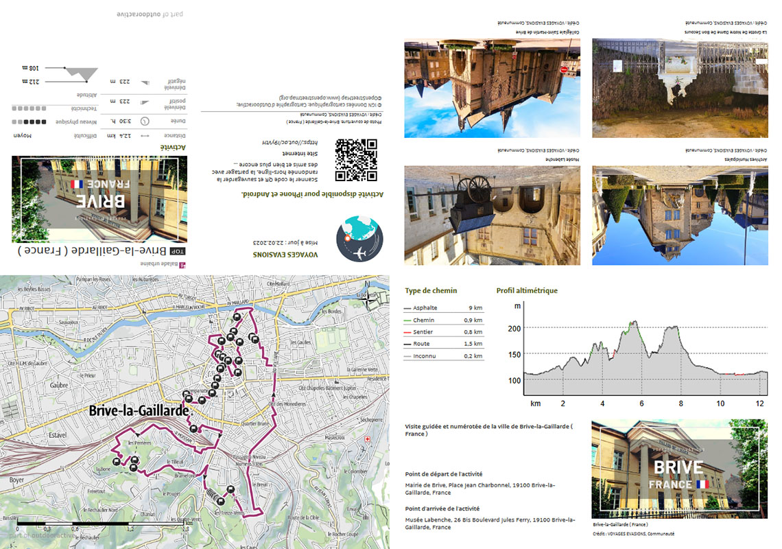 plan détaillé format poche de Brive-la-Gaillarde en france