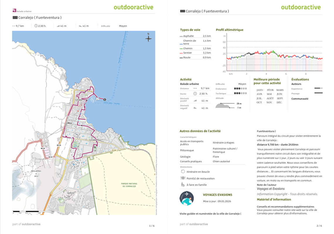 plan détaillé format normal de Corralejo en Fuerteventura