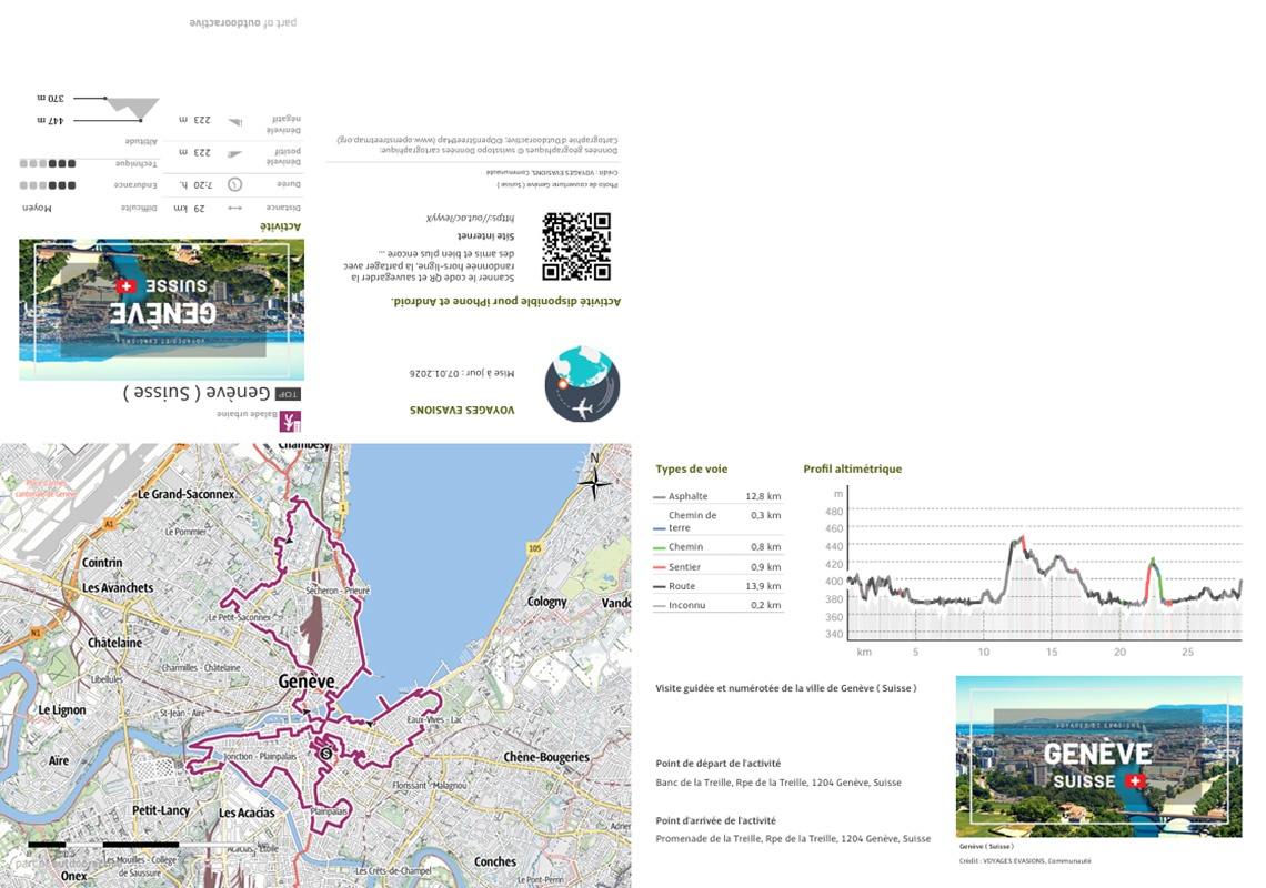 plan détaillé format poche de Genève en Suisse
