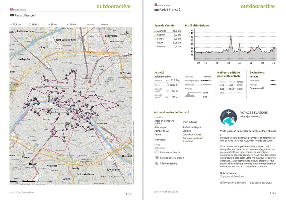 plan détaillé format normal de Paris en france