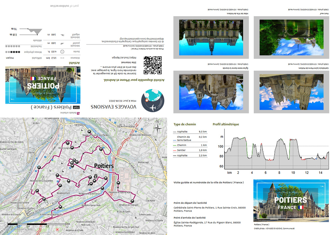 plan détaillé format poche de Poitiers en france