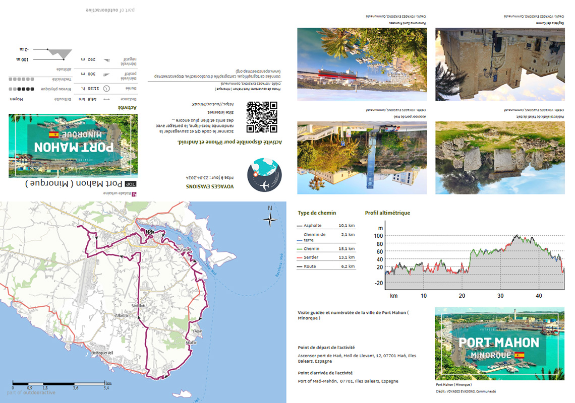 plan détaillé format poche de Port Mahon à Minorque
