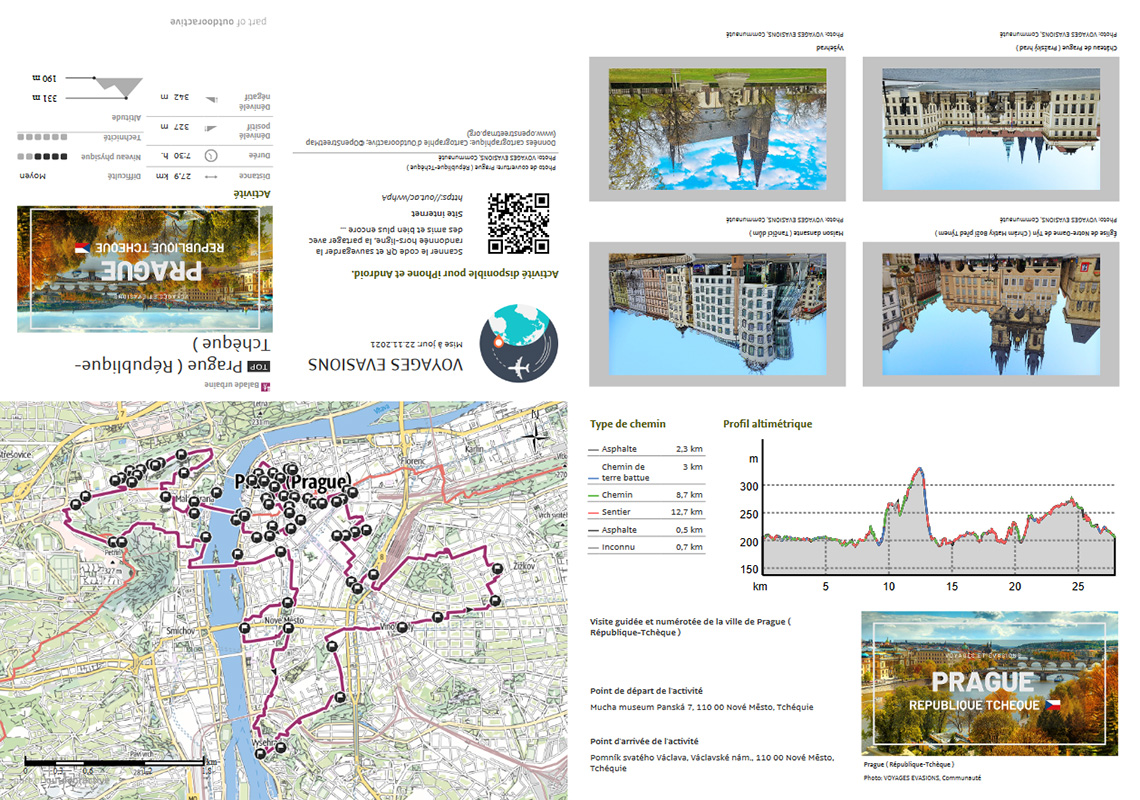 plan détaillé format poche de Prague en République Tchèque