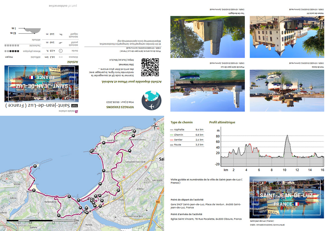 plan détaillé format poche de Saint-Jean-de-Luz en france