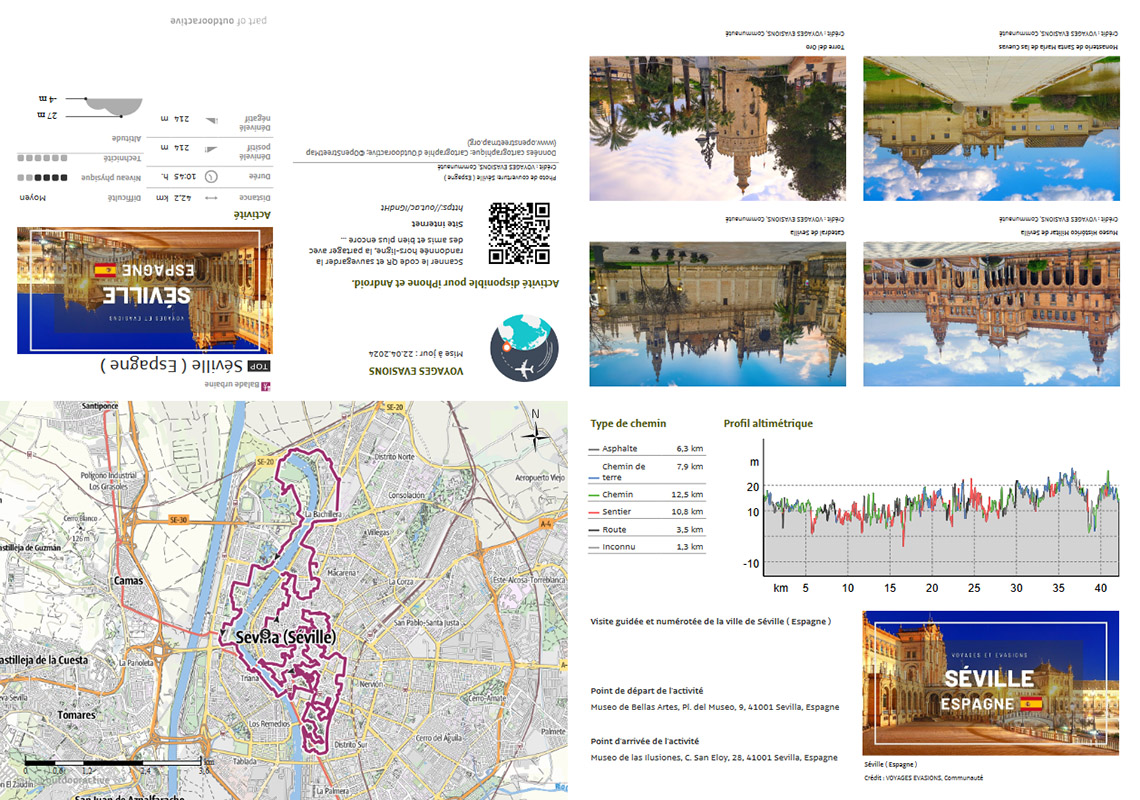 plan détaillé format poche de Séville en espagne